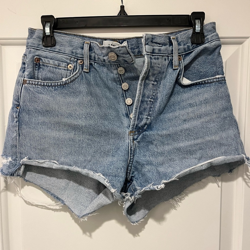 AGOLDE cutoff denim shorts size 24